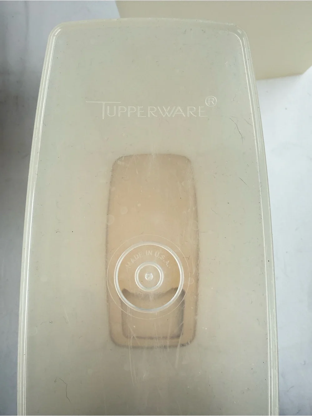 Tupperware Set of 6 Translucent Canister Set with Tan Lids